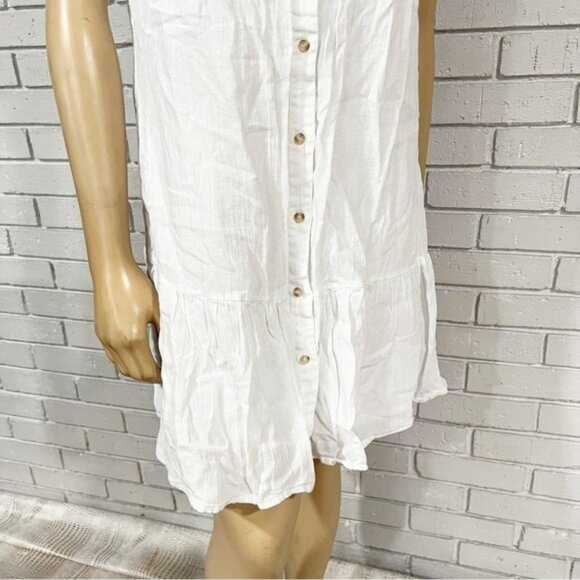 Vero Moda White Button Down Tea Dress - Size XS - Picture 3 of 7